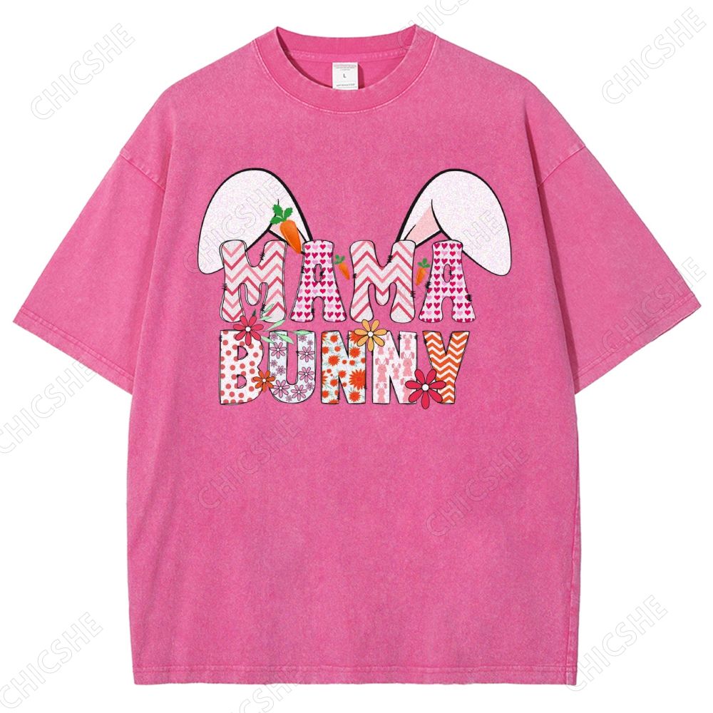 Mama Bunny Printed Washed Tee