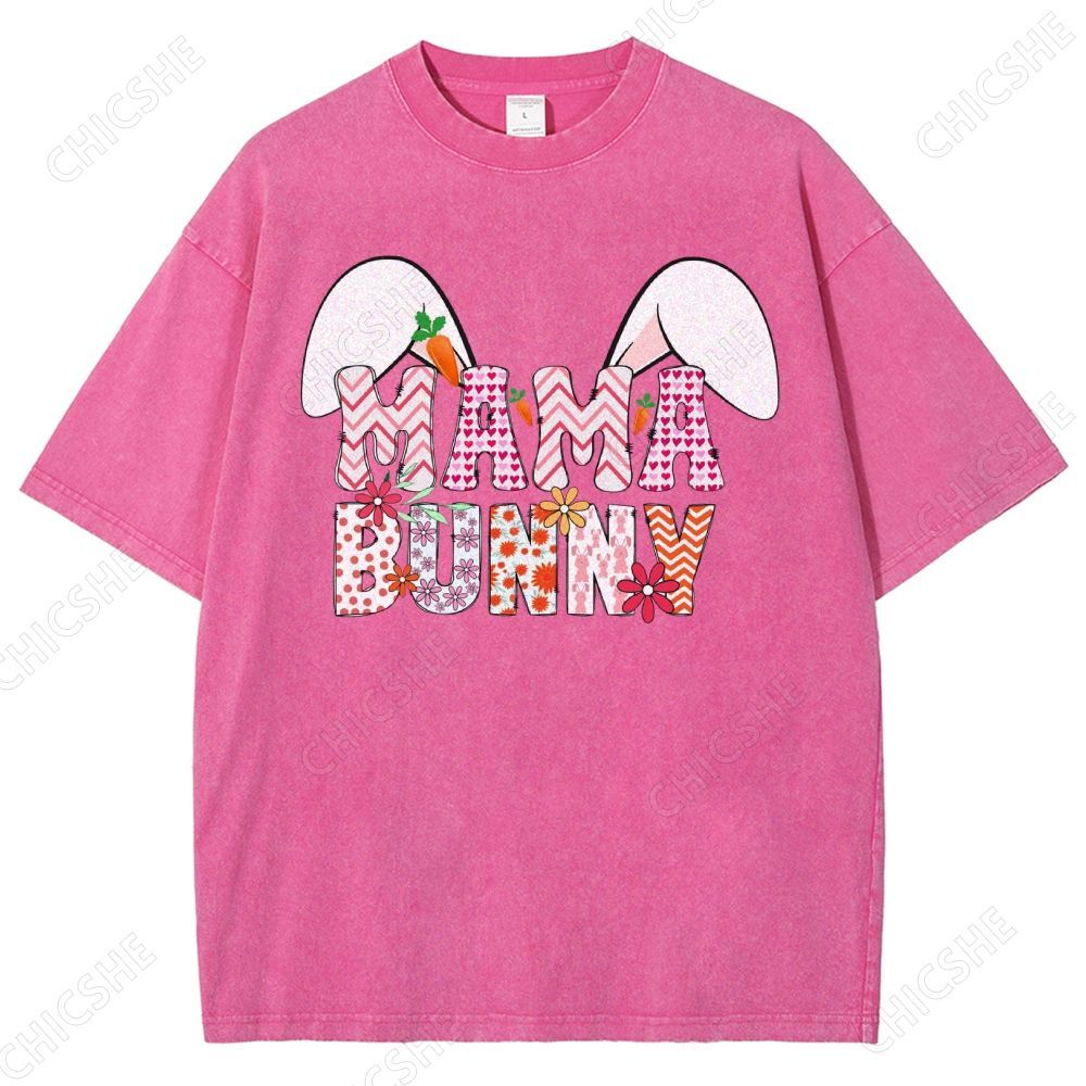 Mama Bunny Printed Washed Tee
