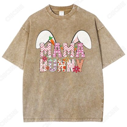 Mama Bunny Printed Washed Tee