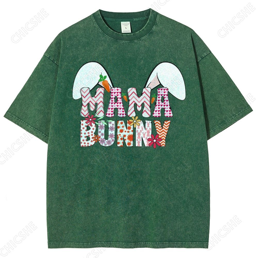Mama Bunny Printed Washed Tee