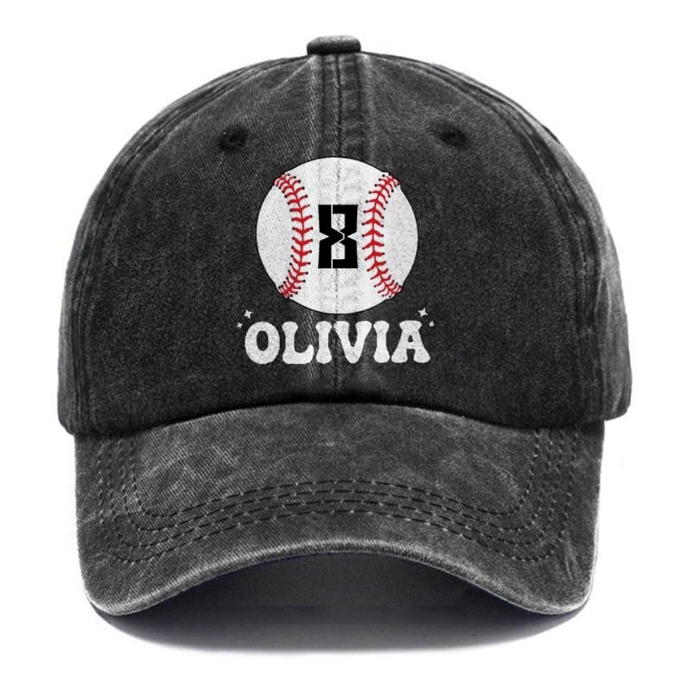 Custom Baseball Mama Vintage Casual Washed Cap
