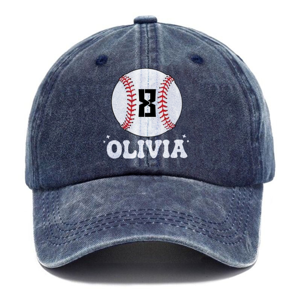 Custom Baseball Mama Vintage Casual Washed Cap