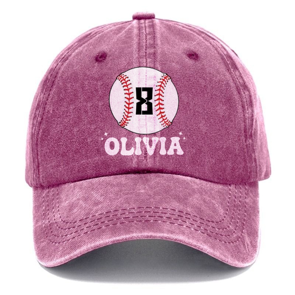 Custom Baseball Mama Vintage Casual Washed Cap