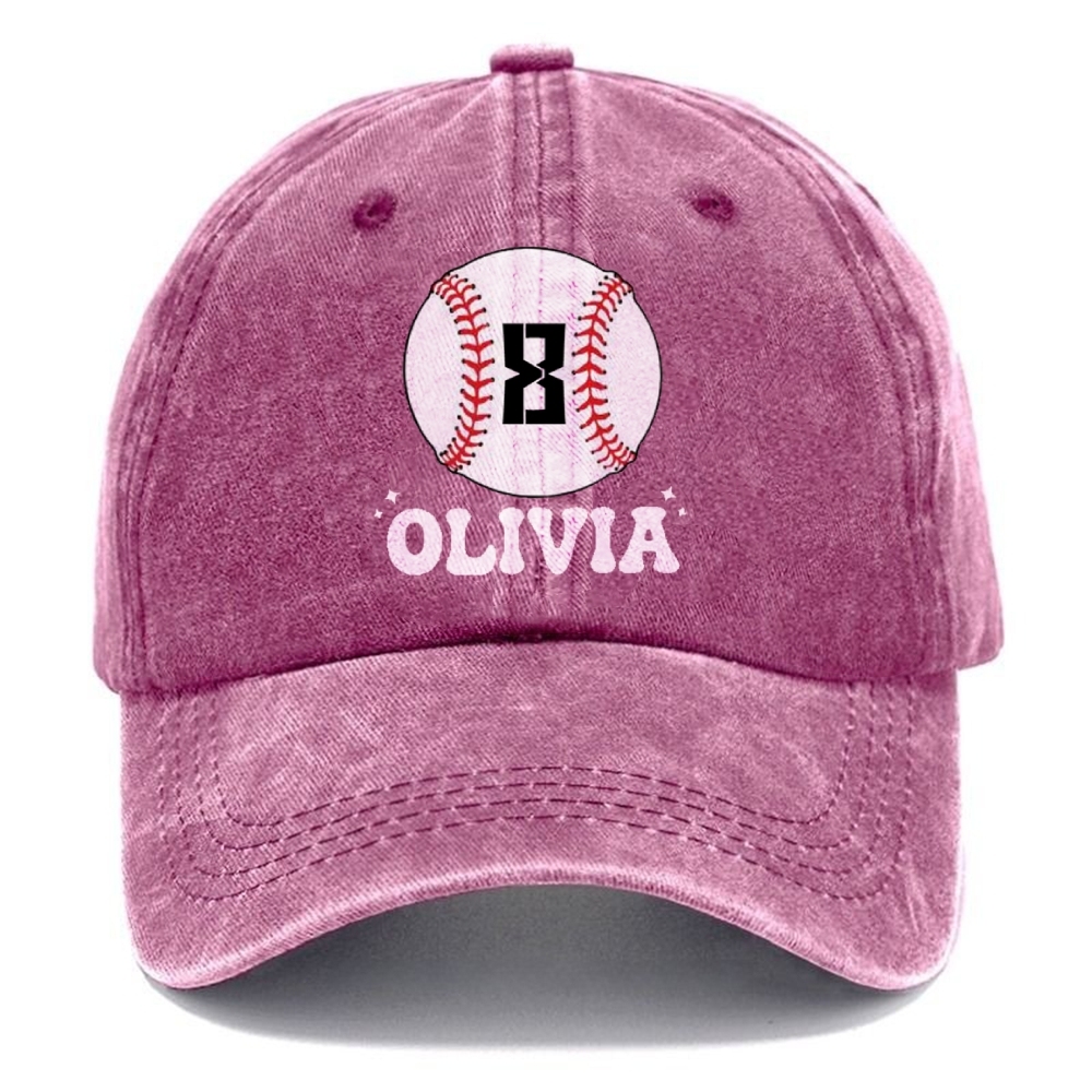 Custom Baseball Mama Vintage Casual Washed Cap
