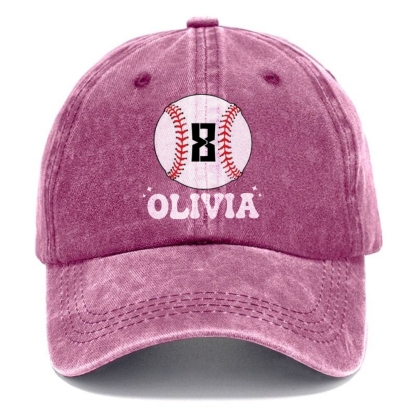 Custom Baseball Mama Vintage Casual Washed Cap