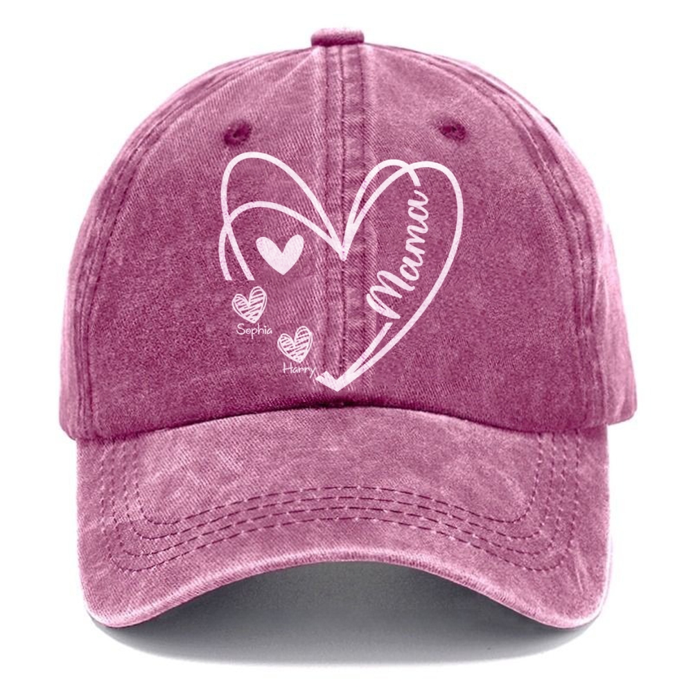 Custom Mama Vintage Casual Washed Cap