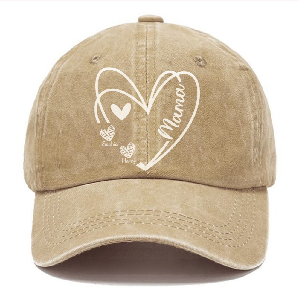 Custom Mama Vintage Casual Washed Cap