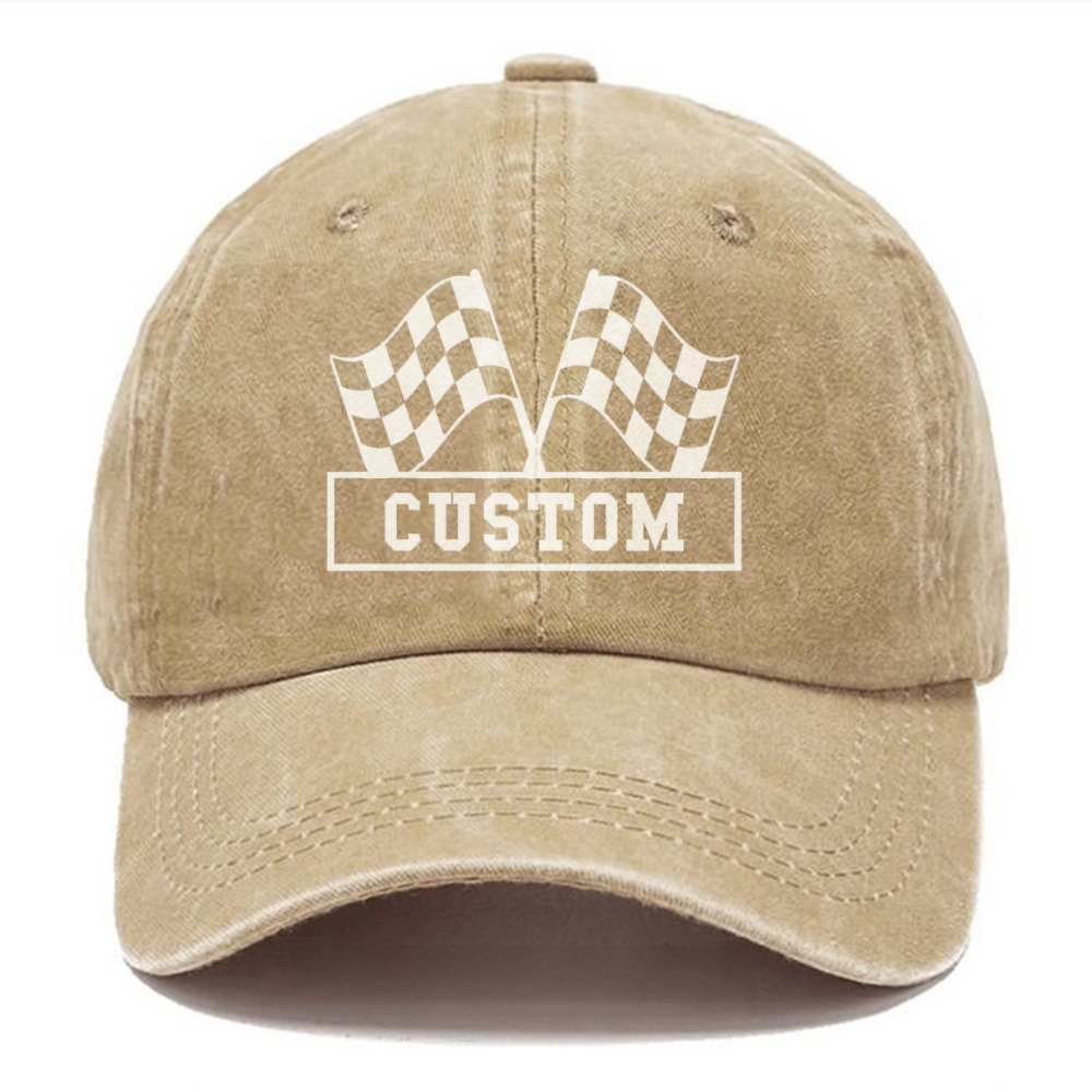 Custom Unisex Vintage Casual Name Washed Cap