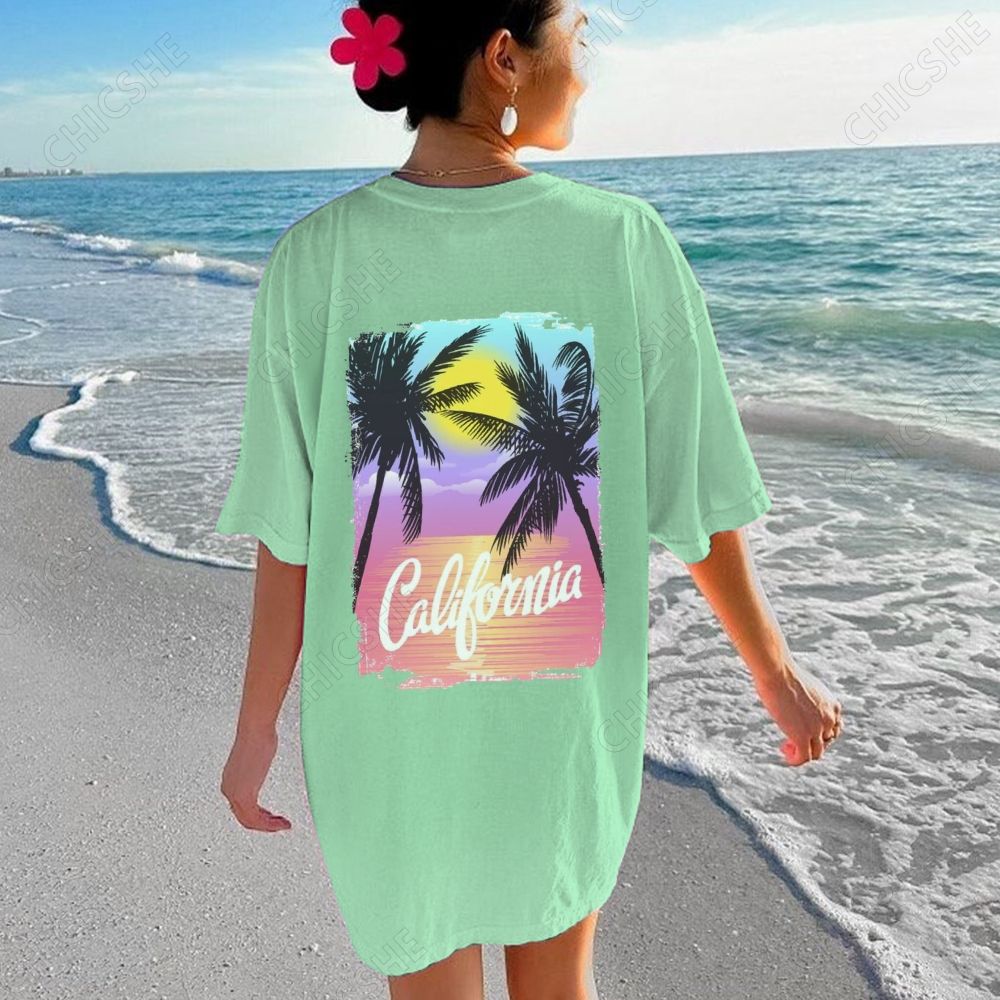 California Beach Back Printed Tee
