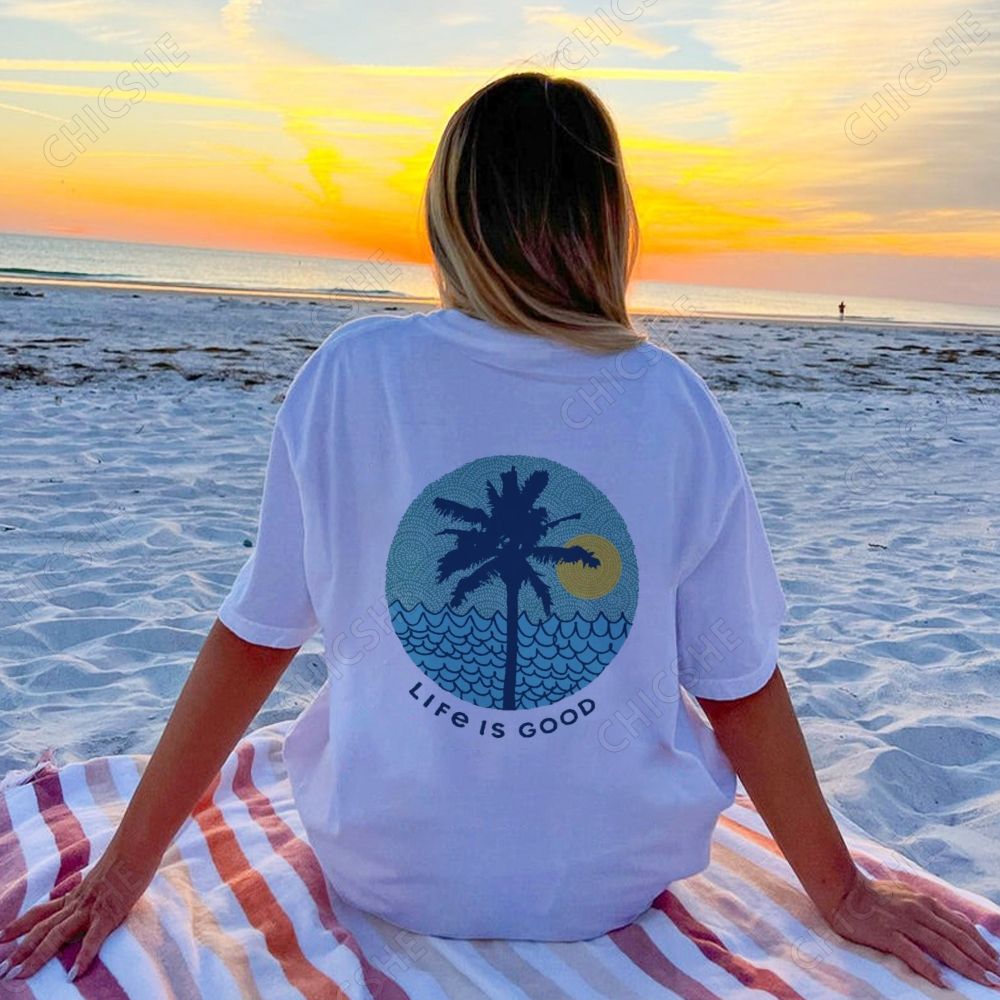 Life Is Good Beach Back Printed Tee