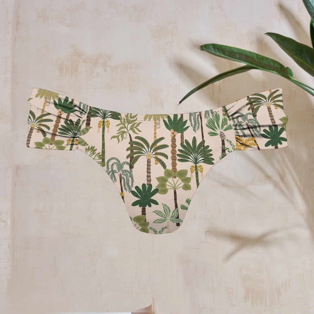 Seaside Coconut Tree Print Bikini