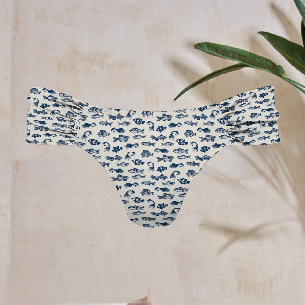 Deep Sea Small Fish Print Bikini
