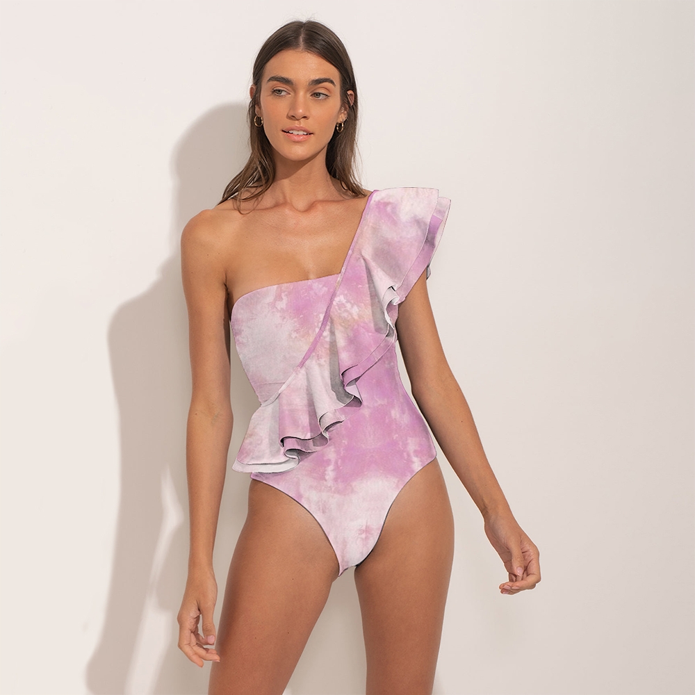 Women's Pink Halo Nylon Polyester Swimsuit