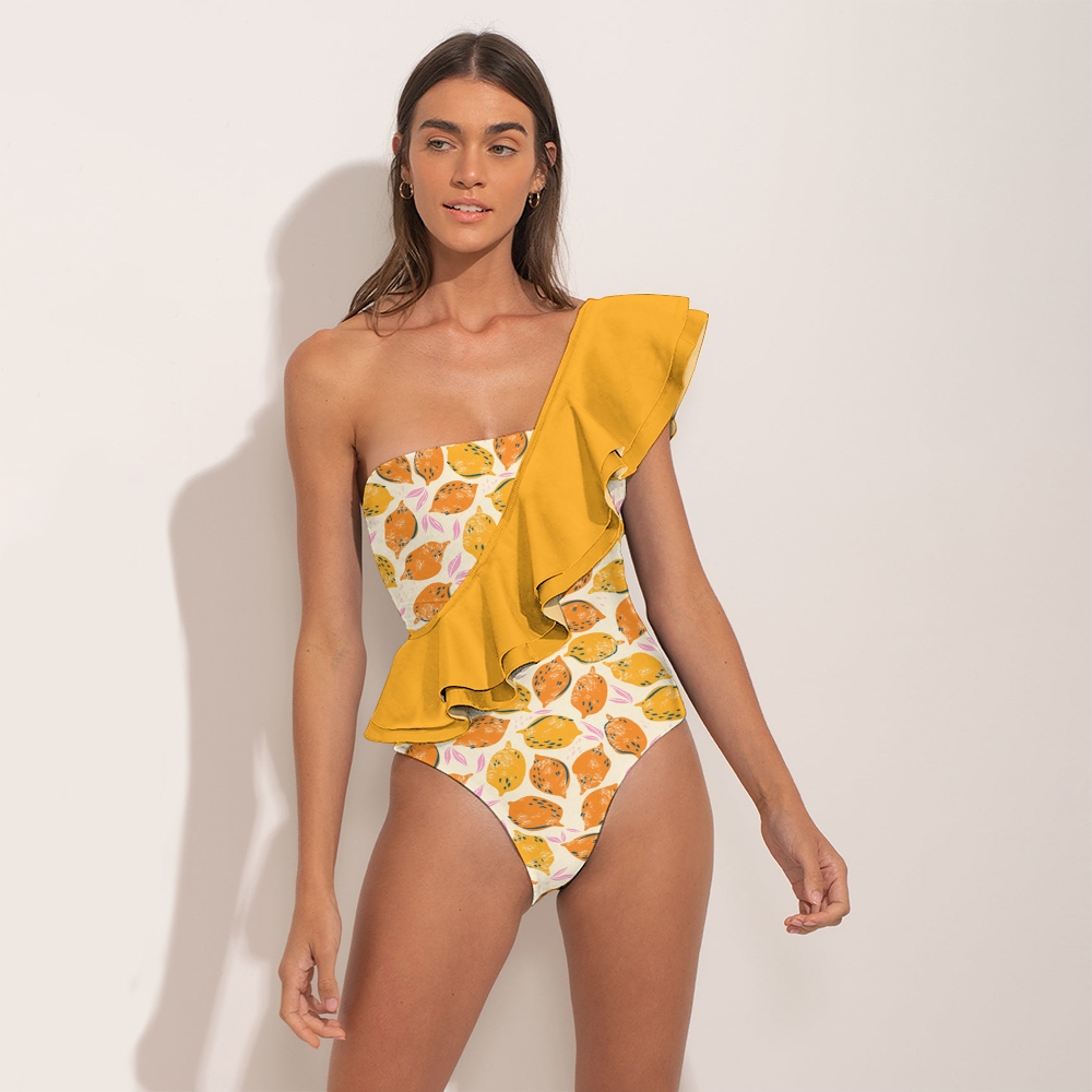 Women's Summer Mango Nylon Polyester Swimsuit