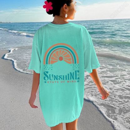 Sunshine State Of Mind Beach Back Printed Tee