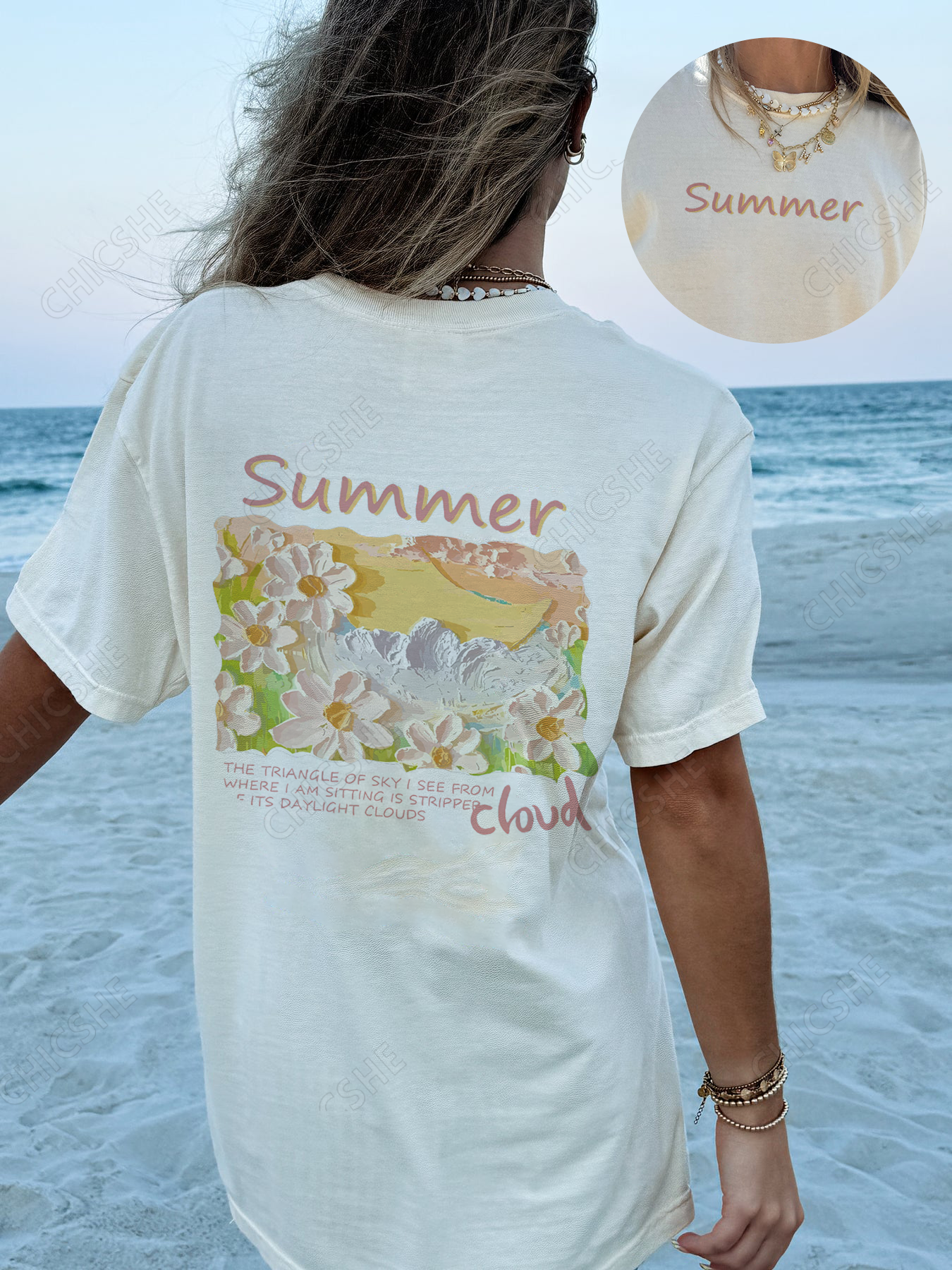 Summer Flower Print T-Shirt