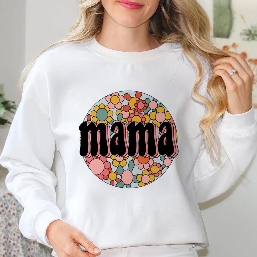 Mama Round Flowers Sweatshirt