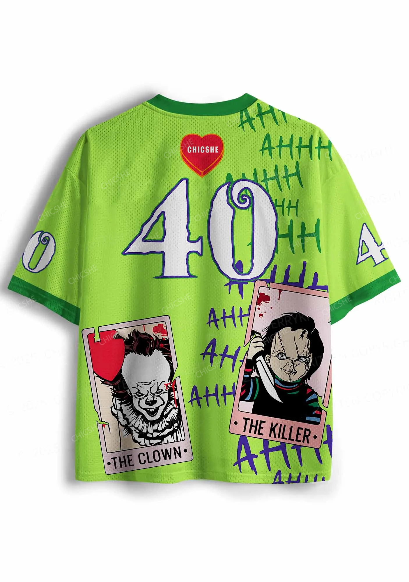 Custom Halloween Horror Card Y2K Sport Jersey Shirts Chicshe