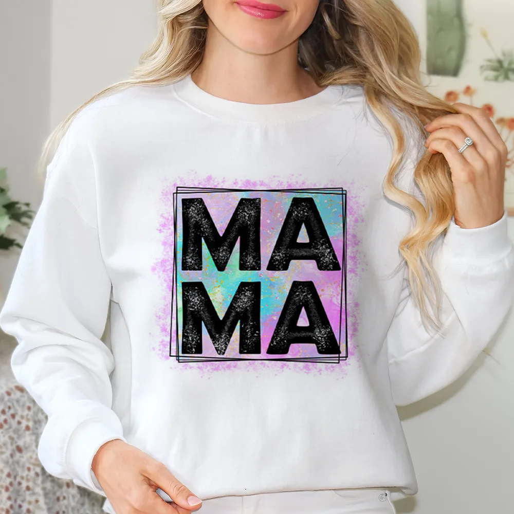 Mama Purple Blue Diffuse Sweatshirt