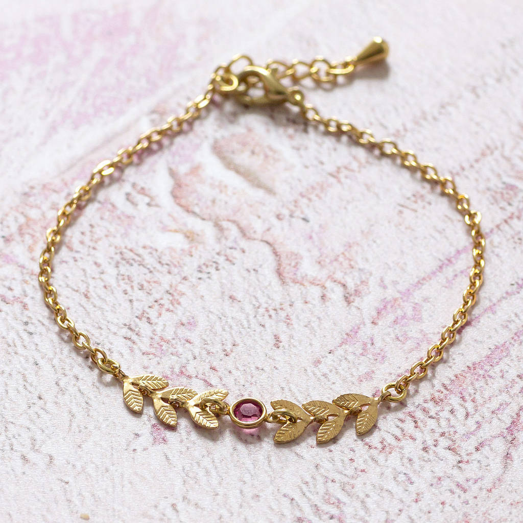 Clover Vine Birthstone Bracelet Mama