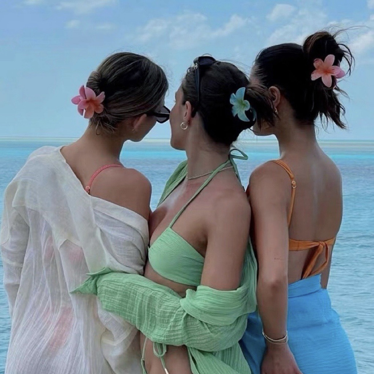 Eggplant Hair Clips Flower Scrunchies