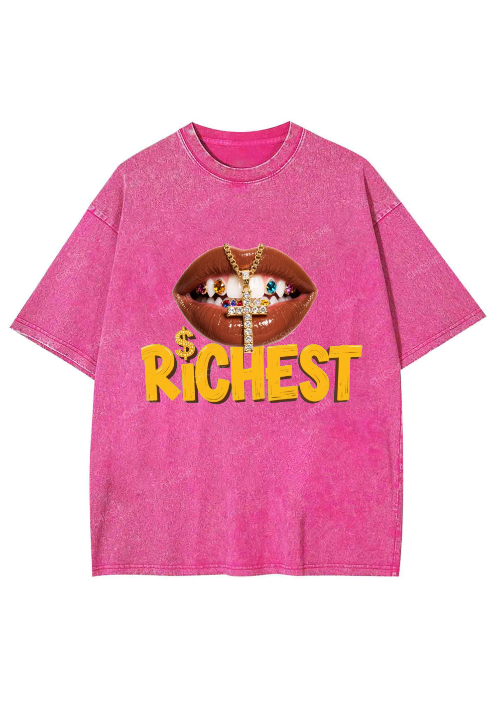 Chicshe Rich Lips Shirts Washed Tee
