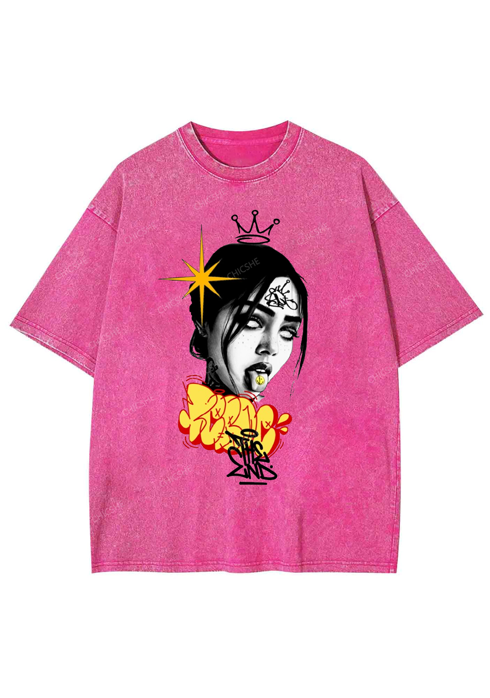Chicshe Grimace Shirts Washed Tee