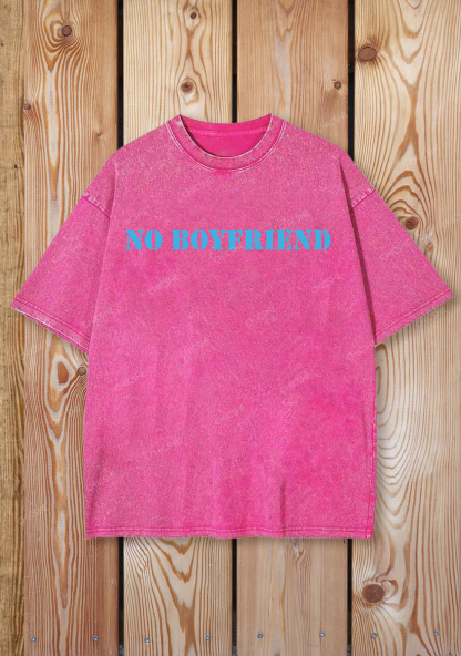 Chicshe No Boyfriend Y2K Shirts Washed Tee