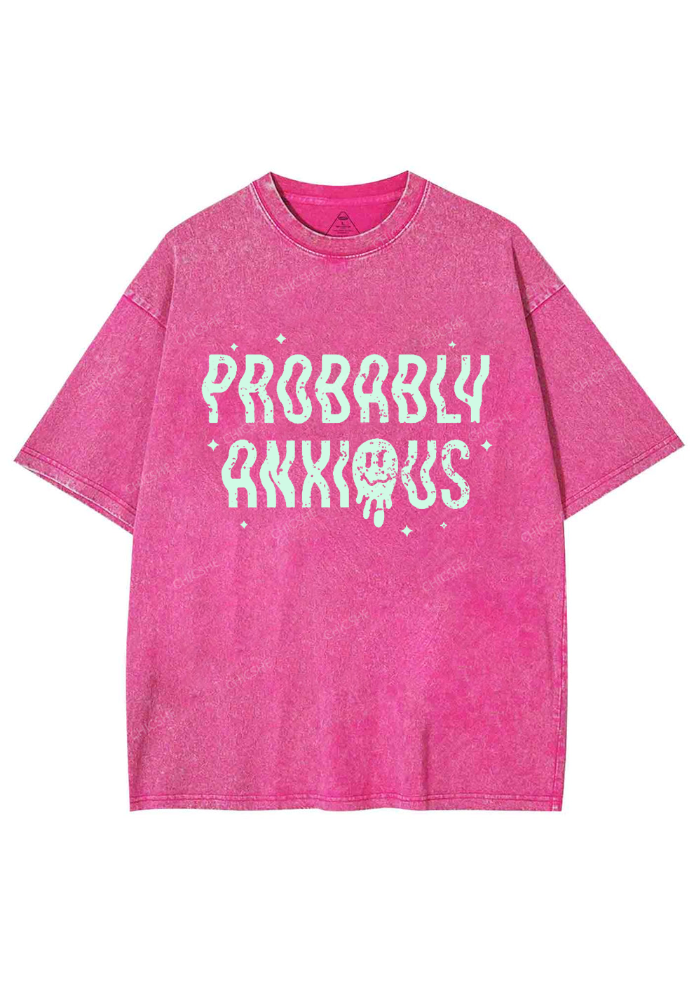Probably Anxious Grimace Y2K Washed Tee Chicshe