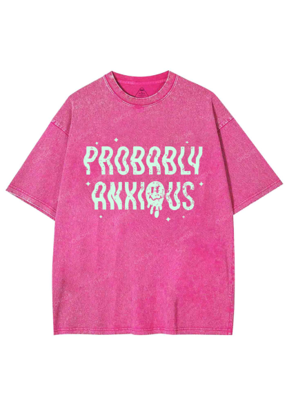 Probably Anxious Grimace Y2K Washed Tee Chicshe