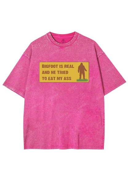 Bigfoot Is Real Y2K Washed Tee Chicshe