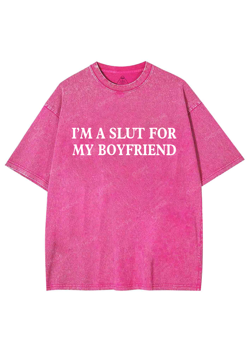 Slxt For My Girlfriend Y2K Valentine's Day Washed Tee Chicshe
