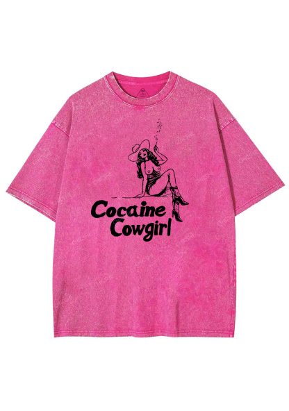 Cola Cowgirl Y2K Shirts Washed Tee Chicshe