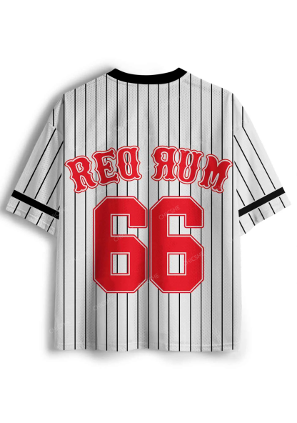 Custom Striped Red Rum Y2K Sport Jersey Shirts Chicshe