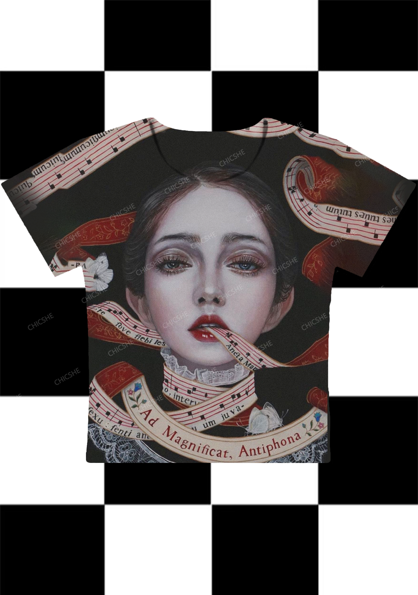 Chicshe Gothic Woman Y2K Baby Tee 