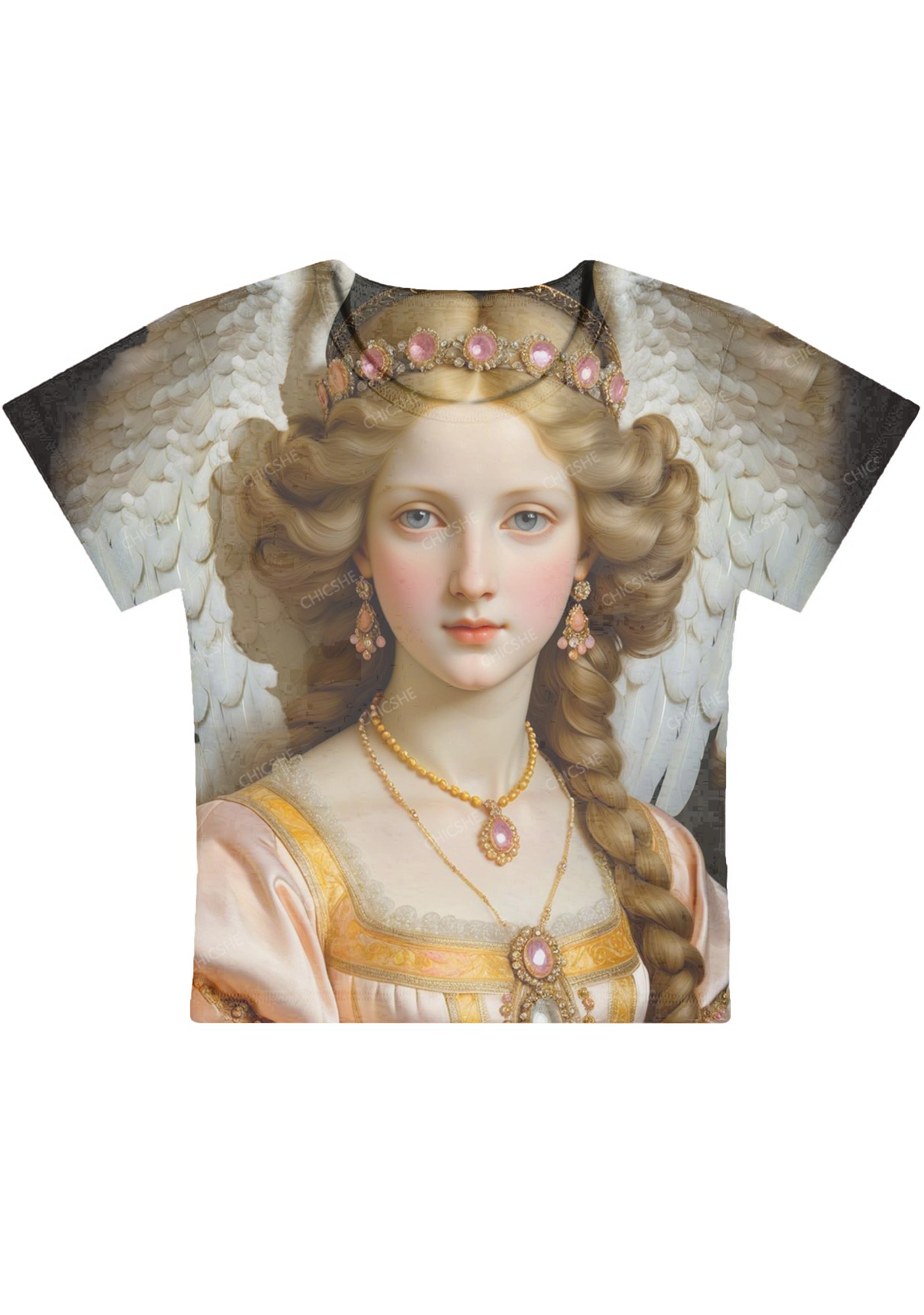 [Copy]Chicshe Elegant Woman Print Y2K Baby Tee 