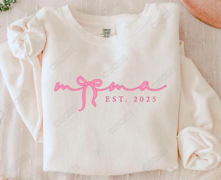 Custom Mama Est Comfort Colors Sweatshirt Personalized Mama Est