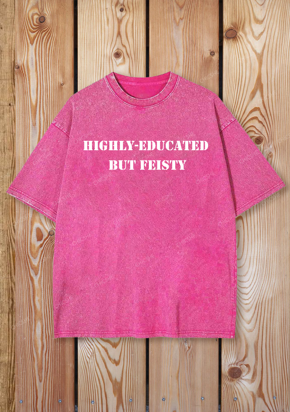 Chicshe Pink Skull Y2K Shirts Washed Tee