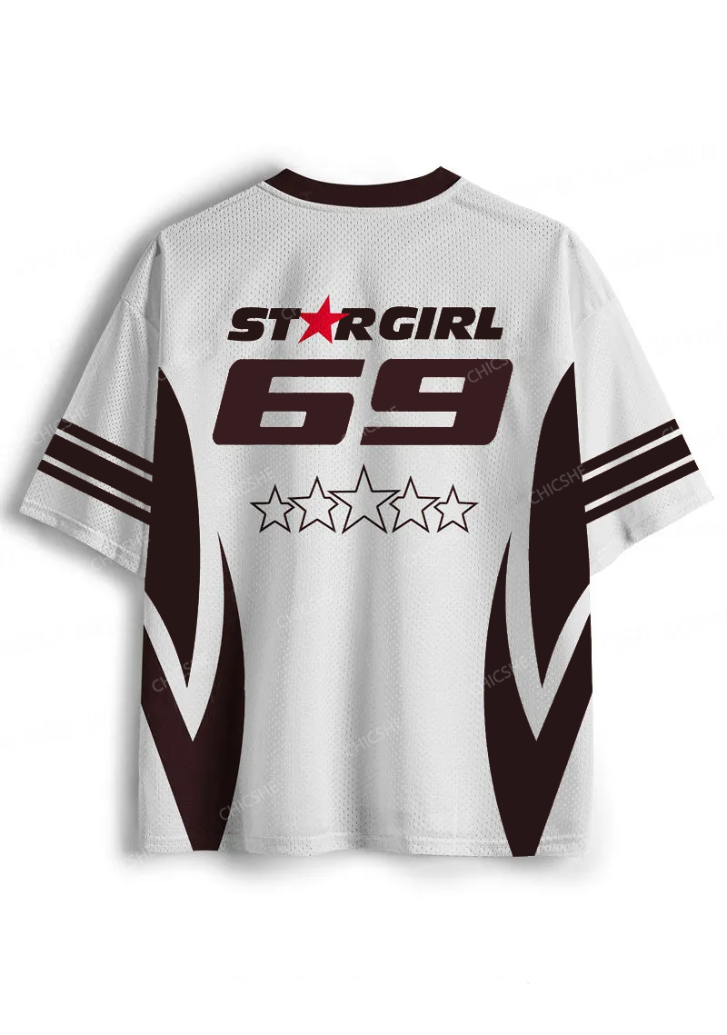 Custom Five Stars Girl Y2K Sport Jersey Shirts Chicshe