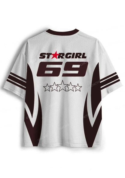 Custom Five Stars Girl Y2K Sport Jersey Shirts Chicshe