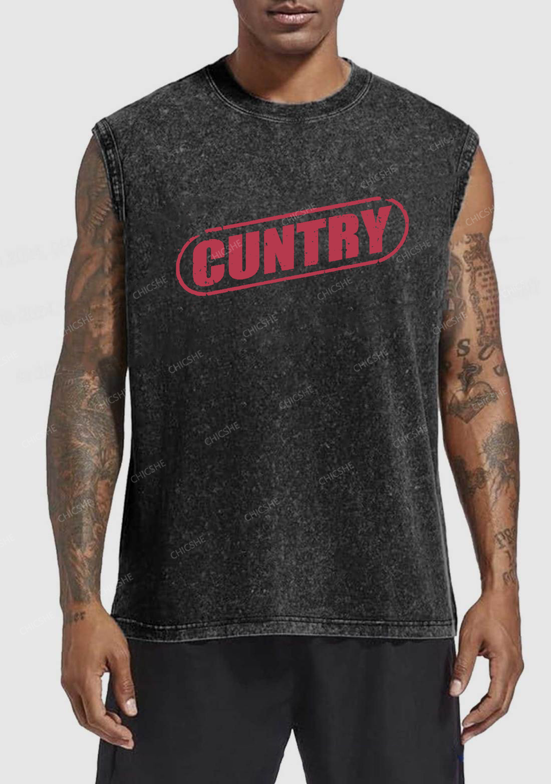 Cuntry Y2K Washed Tank Chicshe