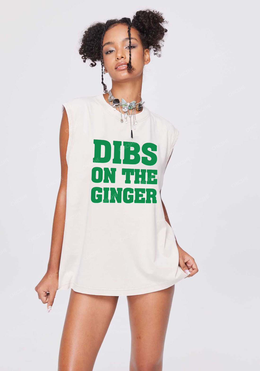 Dibs On The Ginger St Patricks Y2K Washed Tank Chicshe