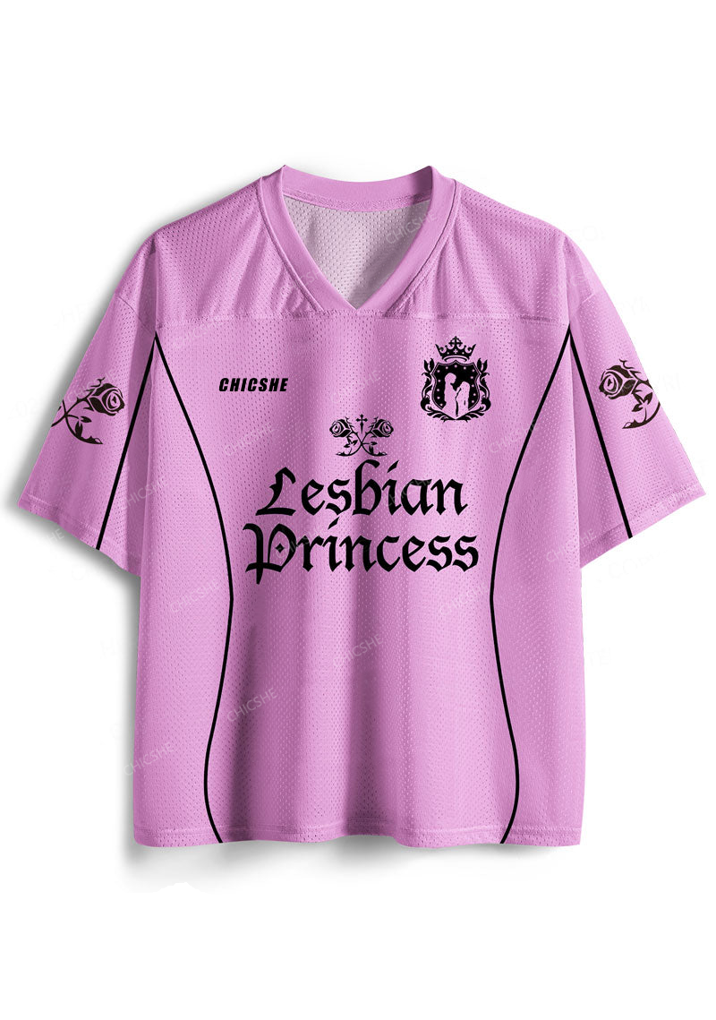 Custom Lesbian Princess Rose Pride Y2K Sport Jersey Shirts Chicshe