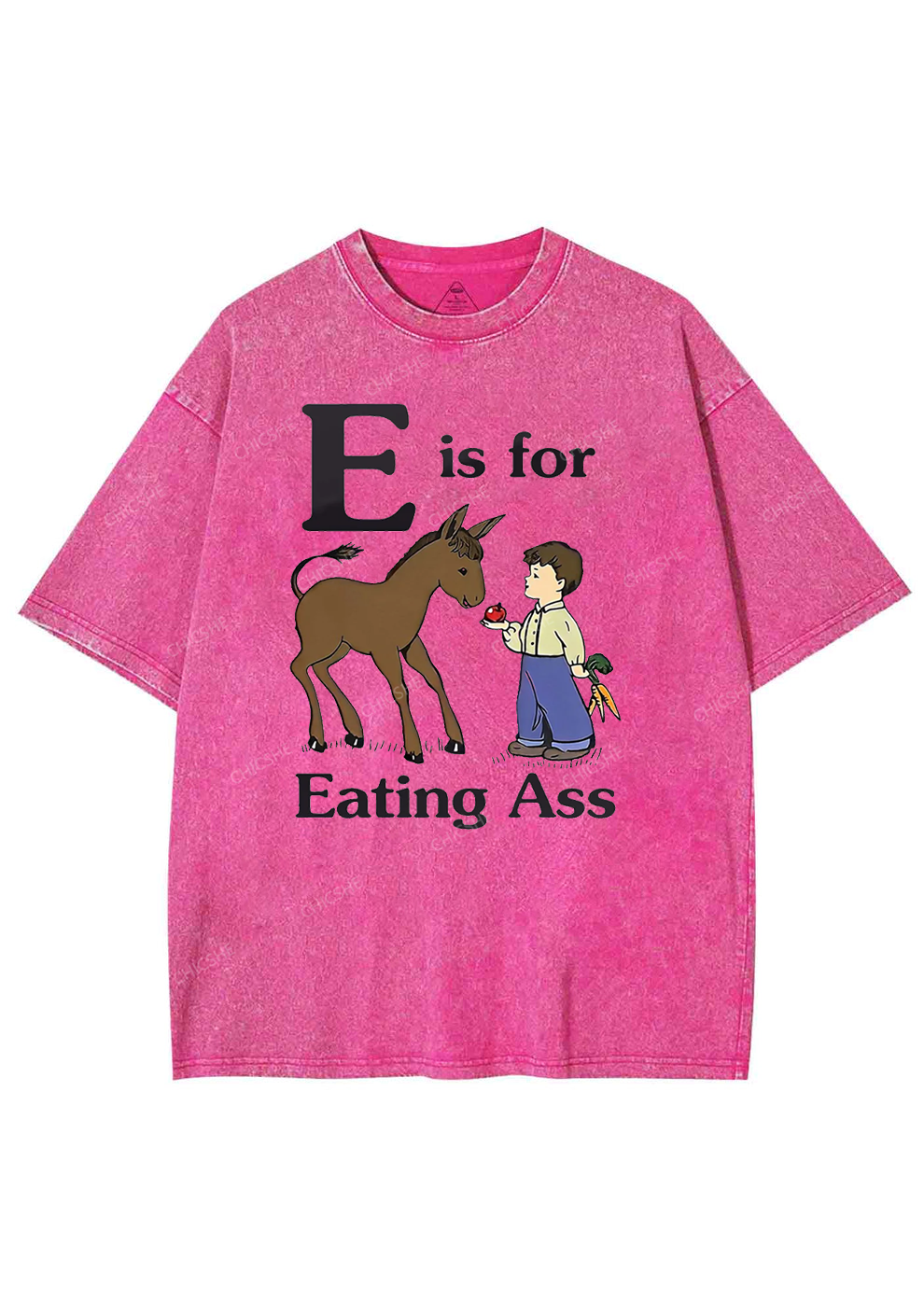 E Is For Eating Axx Y2K Washed Tee Chicshe