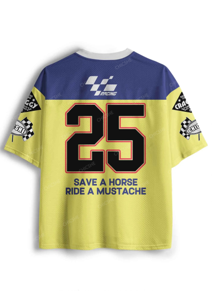 Custom Ride A Mustache Y2K Sport Jersey Shirts Chicshe