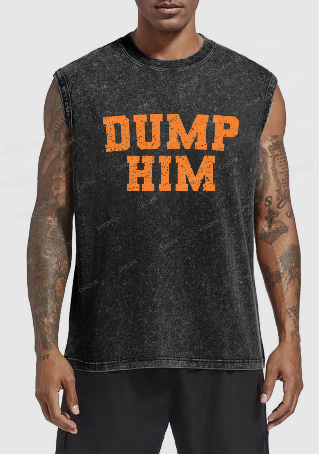 Dump Him Y2K Washed Tank Chicshe