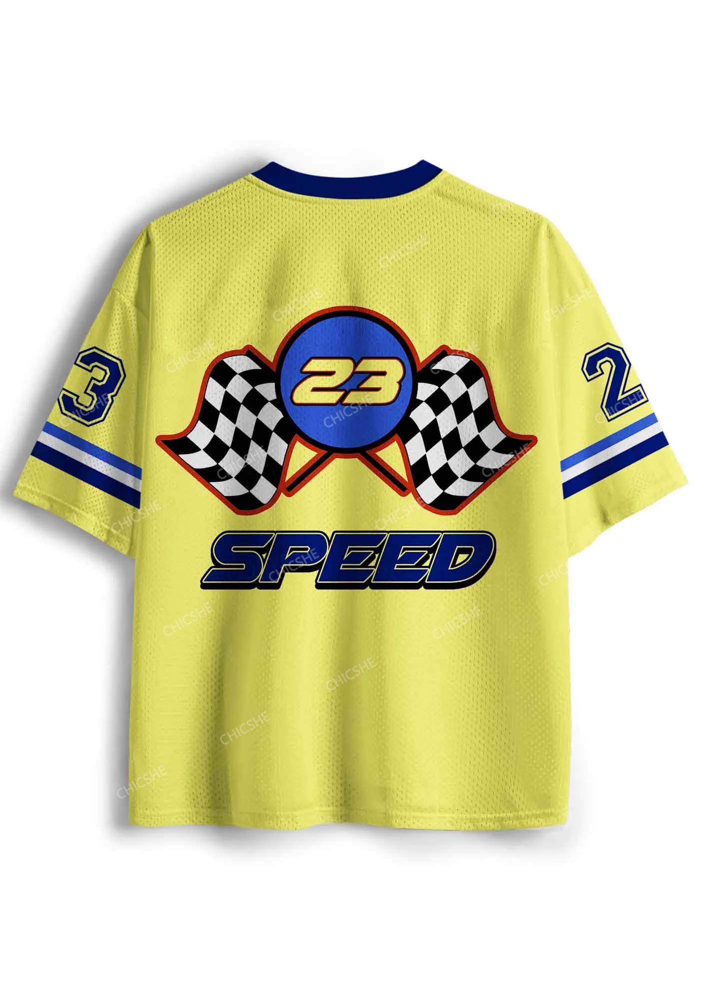 Custom Yellow Ride A Mustache Y2K Sport Jersey Shirts Chicshe