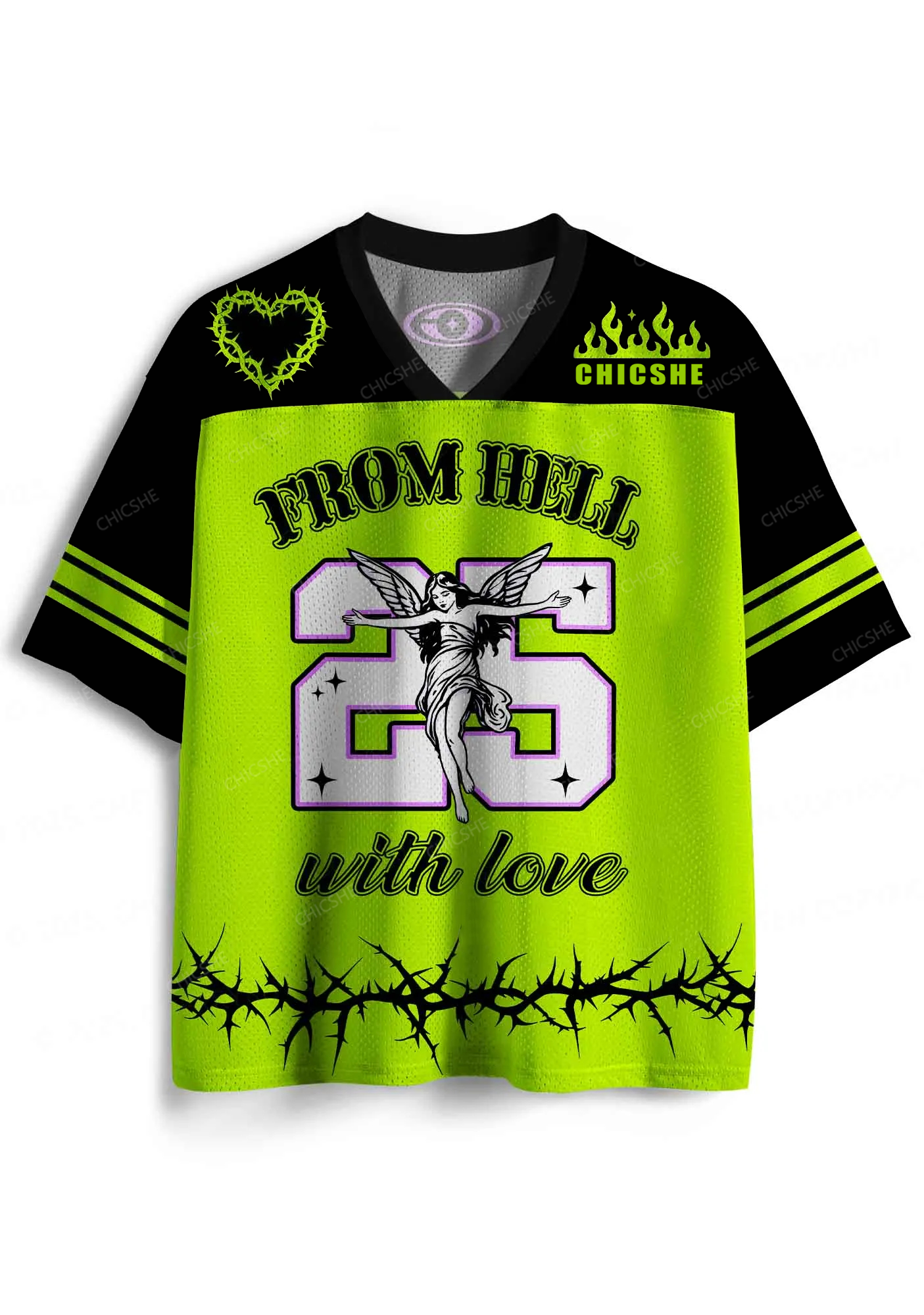 Custom Thorn Hell Love Y2K Sport Jersey Shirts Chicshe