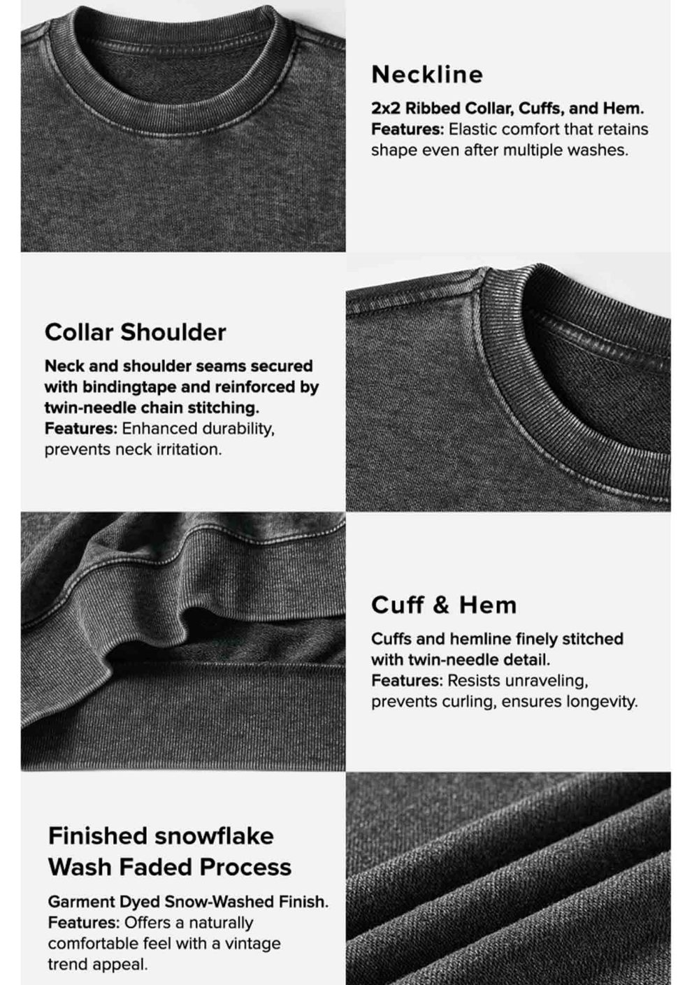 Chicshe Feeing Lucky Y2K Washed Sweatshirts 