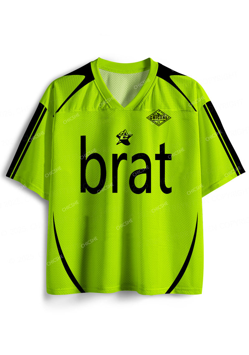Cutsom Green Brat Team Y2K Sport Jersey Shirts Cherrykitten